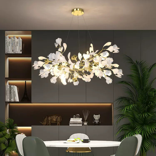 Luxury Leaf Chandelier - Resort Style Postmodern Pendant Light for Villa, Hotel & Bar Restaurant