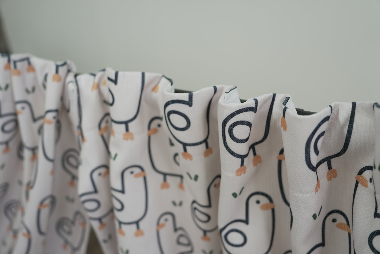 Adorable Duckling Curtains with Pom Pom Trim – Fun & Whimsical Kids' Room Decor