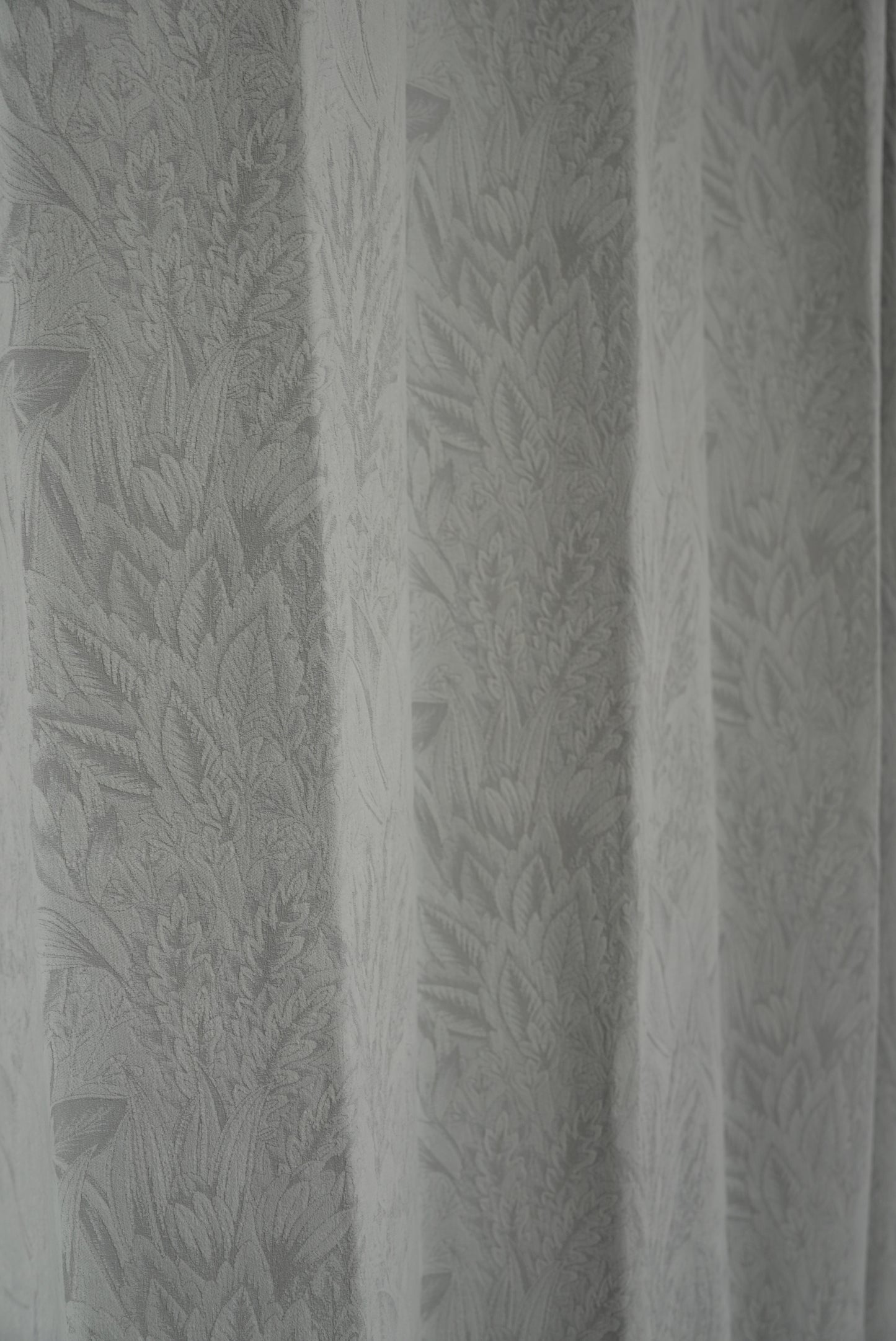 Boho Chic Blackout Curtains - Light Gray Floral Print for Living Room & Bedroom