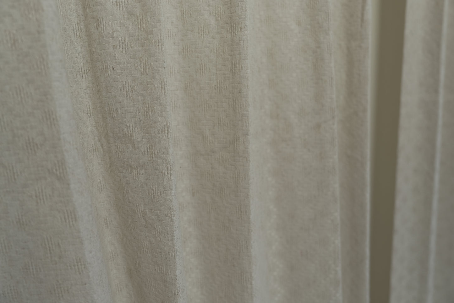 Beige Linen Sheer Curtains - Morandi Pom Pom Trim in White, Orange & Green