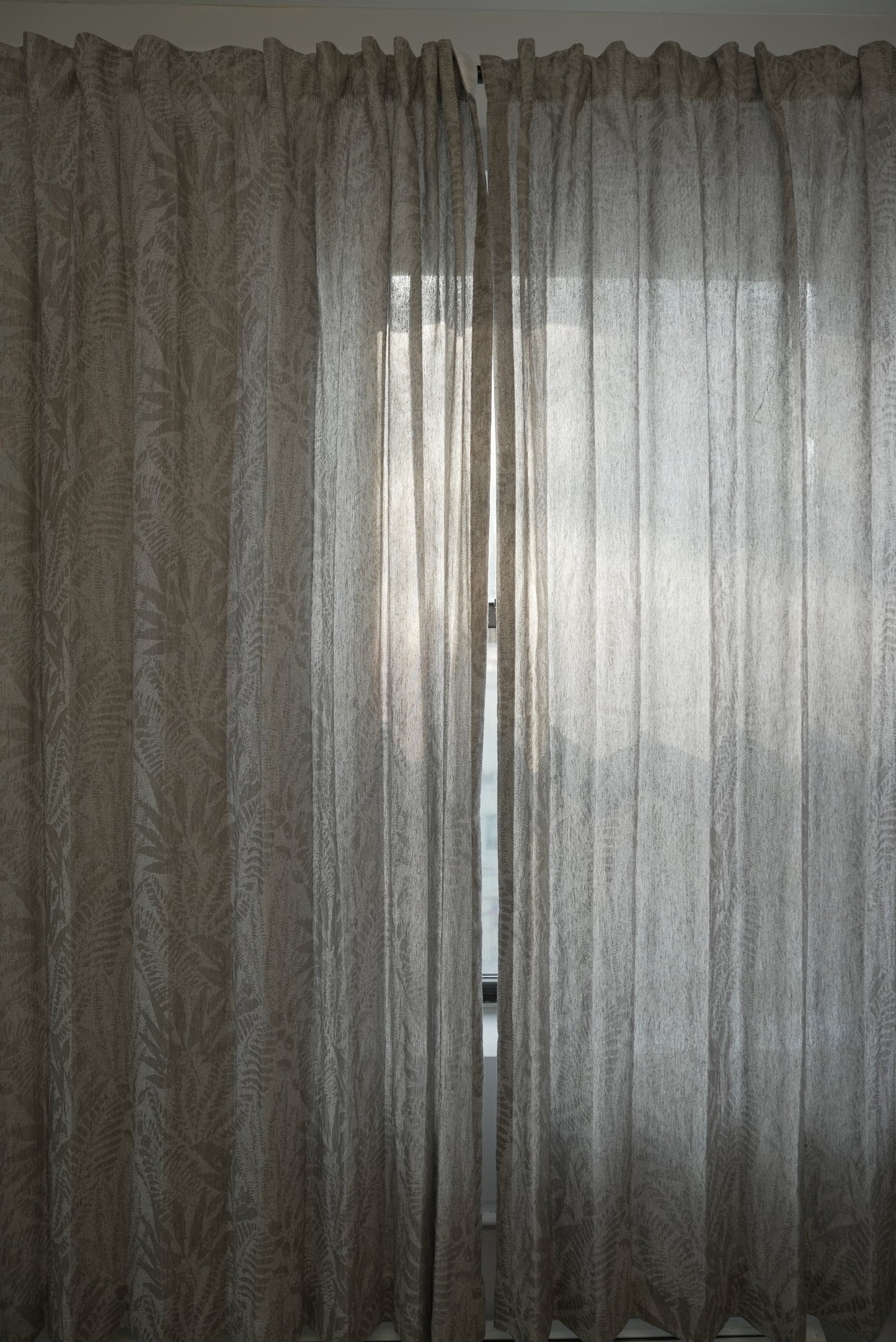 Light Taupe Moonlight Sheer Curtains - Ethereal Glow for Serene Spaces