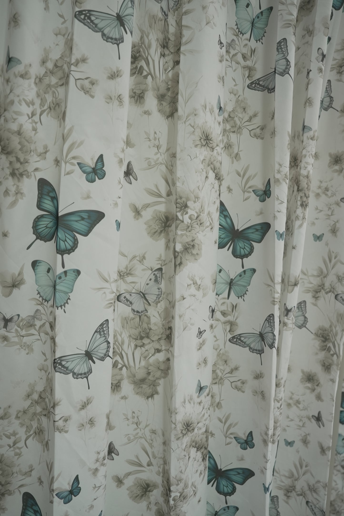 Blue Ombre Butterfly Sheer Curtains - Ethereal Wing Design for Magical Rooms