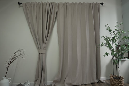 Mocha Mousse Blackout Curtains - Light Taupe Solid Thermal Insulated Drapes