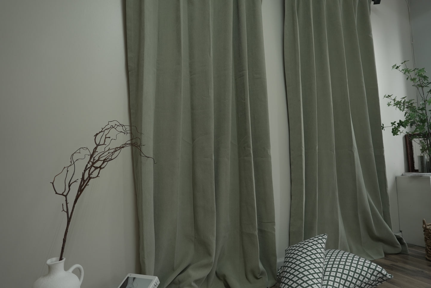 Hunter Green Solid Blackout Curtains - 100% Room Darkening Luxury Drapes
