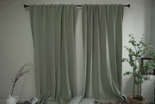 Hunter Green Solid Blackout Curtains - 100% Room Darkening Luxury Drapes