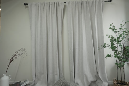Light Gray Solid Blackout Curtains - 100% Room Darkening Modern Drapes