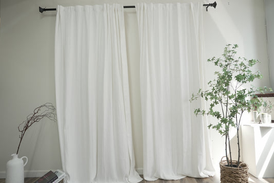 Cream White Sheer Curtains - Soft Light Filtering Voile Panels