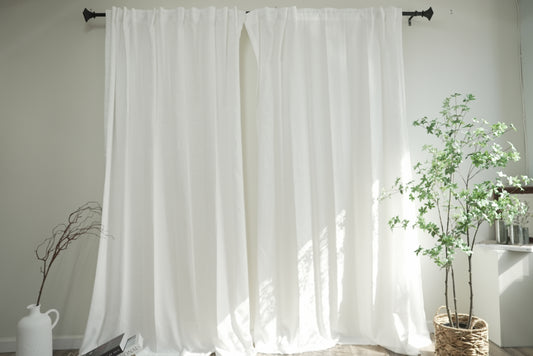 Gabrielle White Sheer Curtains - Fluid Drapery for Ethereal Interiors