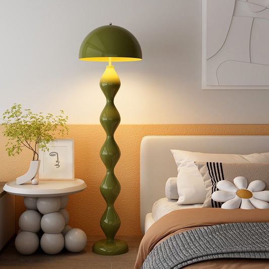 Avocado Mushroom Floor Lamp - Mid-Century Modern Designer Standing Light in Minimalist Style"