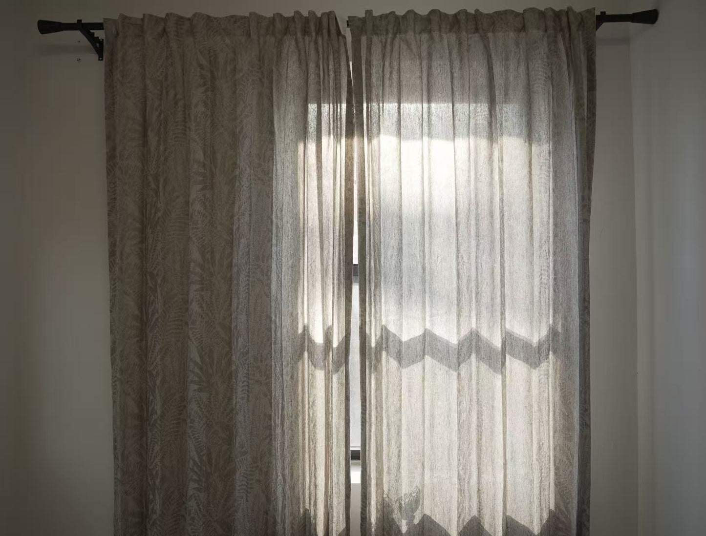 Light Taupe Moonlight Sheer Curtains - Ethereal Glow for Serene Spaces