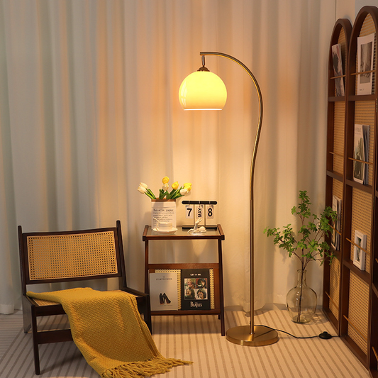 Wabi-Sabi Floor Lamp - Vintage Mushroom Lighting with French Mid-Century & American Industrial Style"