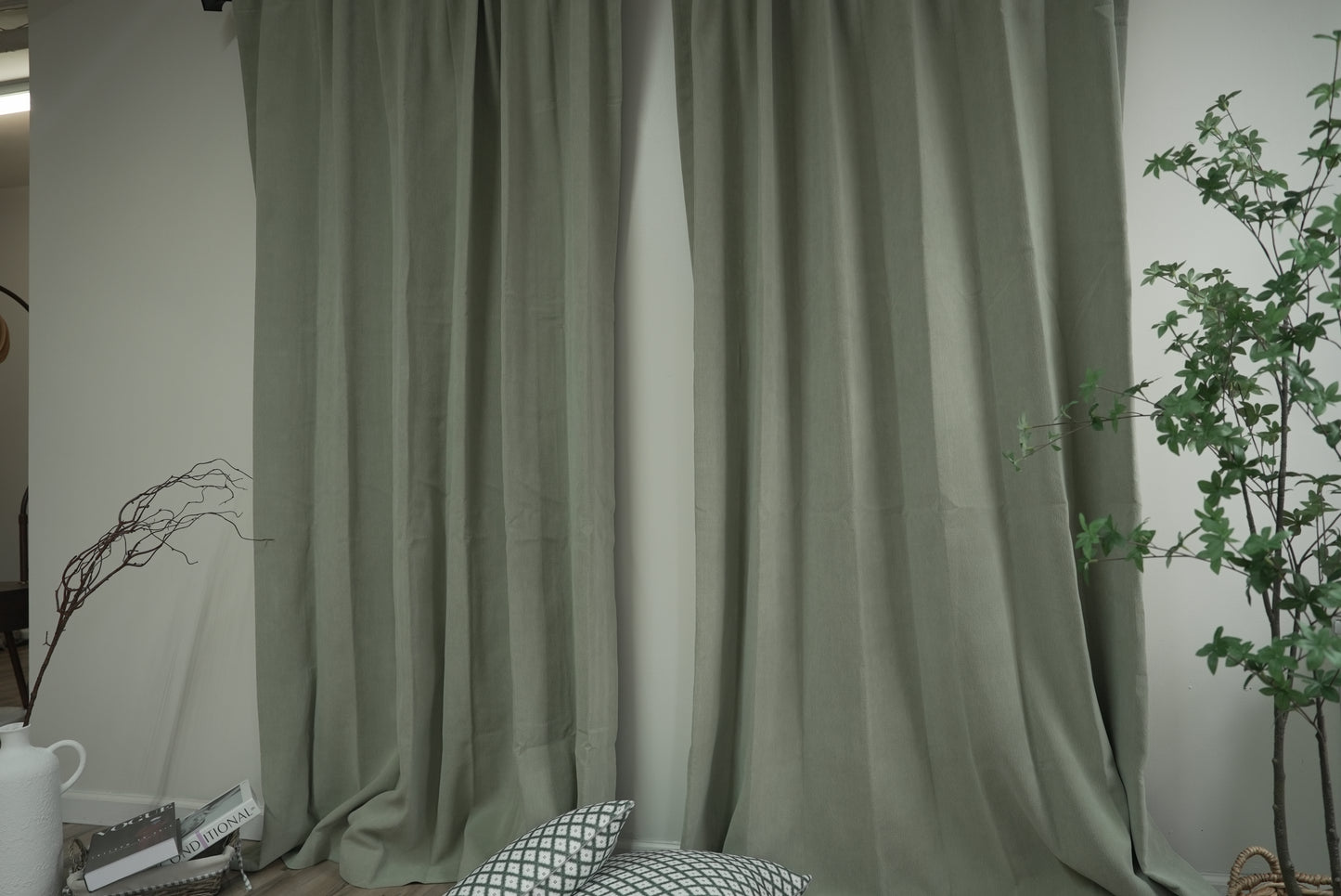 Hunter Green Solid Blackout Curtains - 100% Room Darkening Luxury Drapes